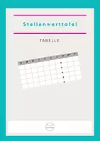 Vorschau - Arbeitsblätter - Stellenwerttafel Dezimalzahlen - Deckblatt