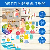 anteprima - Esercizi - 🧥 Vestiti in base al tempo – PDF stampabile a colori - Pagina 2