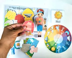 anteprima - Esercizi - 🧥 Vestiti in base al tempo – PDF stampabile a colori - Pagina 1