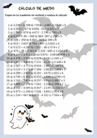 Vista previa - Hojas de trabajo - Cálculo Halloween Cuarto Primaria - Portada