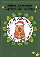 Vorschau - Mal- und Bastelvorlagen - Weihnachtsmandala Capybara zum ausmalen - Deckblatt