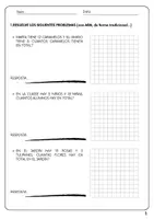 Vista previa - Refuerzo / NEE / Materiales de apoyo - Volumen I. Cuaderno de problemas con sumas exactas - página 1