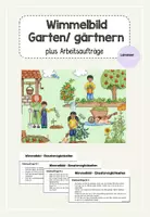 Vorschau - Präsentationen/Tafelbilder - Garten gärtnern Wimmelbild plus Arbeitsaufträge - Deckblatt