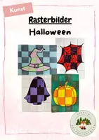 Vorschau - Mal- und Bastelvorlagen - Rasterbilder Halloween - Deckblatt
