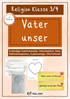 Vorschau - Stundenentwürfe - Vaterunser Unterrichtsreihe Klasse 3/4 - Deckblatt