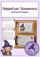 Vorschau - Aufgabenkarten - Doppelter Konsonant - Rechtschreibbox - Deckblatt