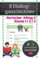 Vorschau - Präsentationen/Tafelbilder - 11 tierische Dialoggeschichten aus dem Alltag – Band 1 (Klasse 1 und 2) – Leseförderung, Partnerlesen & Vorlesetheater - Deckblatt
