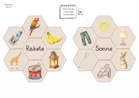 Vorschau - Stationenlernen - Wabenlesen – Wörter erlesen und einklappen! - Seite 1