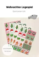 Vorschau - Spiele - Sportunterricht Weihnachten Spiel (Legespiel) - Deckblatt