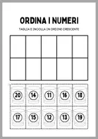 anteprima - Esercizi - TAGLIA E INCOLLA IN ORDINE CRESCENTE - Pagina 3
