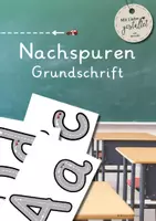 Vorschau - Arbeitsblätter - Grundschrift zum Nachspuren mit dem Auto - Deckblatt
