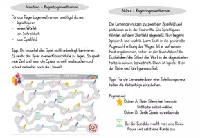 Vorschau - Arbeitsblätter - Buchstabenspiel U - Regenbogenwettrennen Klasse 1 - Seite 1