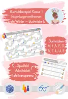 Vorschau - Spiele - Buchstabenspiel E - Regenbogenwettrennen Klasse 1 - Deckblatt
