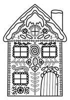 Vorschau - Mal- und Bastelvorlagen - Fenster-Deko Lebkuchenhäuser / Basteln Weihnachten - Seite 3