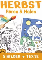 Vorschau - Arbeitsblätter - Hören und Malen Herbst - Hörverstehen Deutsch Klasse 1 & Klasse 2 - Deckblatt