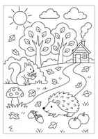 Vorschau - Arbeitsblätter - Hören und Malen Herbst - Hörverstehen Deutsch Klasse 1 & Klasse 2 - Seite 1