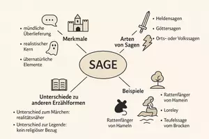 Vorschau - Arbeitsblätter - Lernposter + Arbeitsblatt "Sage" + Onlineübung & MP3 + Mindmap + Infografik - Seite 3