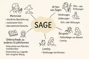 Vorschau - Arbeitsblätter - Lernposter + Arbeitsblatt "Sage" + Onlineübung & MP3 + Mindmap + Infografik - Seite 2