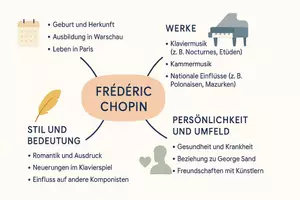 Vorschau - Arbeitsblätter - AB mit Fragen zum Thema "Frédéric Chopin" + Lösungsblatt + Mindmap + Infografik - Seite 2