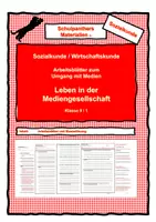 Vorschau - Arbeitsblätter - Leben in der Mediengesellschaft - Arbeitsblätter zum Umgang mit Medien - Deckblatt
