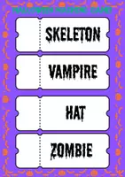 anteprima - Materiale di supporto/inclusione - Match the Halloween Word! English game - Pagina 2