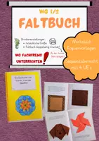 Vorschau - Stundenentwürfe - Werken und Gestalten 1/2, Falten, Faltbuch, fachfremd - Deckblatt