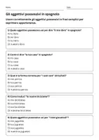 anteprima - Quiz - Quiz: gli aggettivi possessivi in spagnolo - Pagina 1