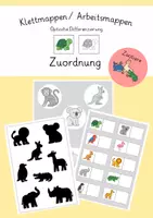 Vorschau - Fördermaterial/Inklusion - Klettmappe: Optische Differenzierung 1:1 Zuordnung - Deckblatt