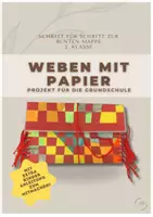 Vorschau - Stundenentwürfe - Weben mit Papier – Papiermappe mit gedrehter Kordel - Deckblatt