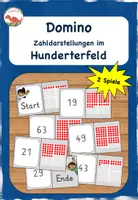 Vorschau - Spiele - Domino Zahldarstellung im Hunderterfeld - Zahlen bis 100 - Deckblatt