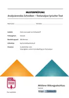 Vorschau - Arbeitsblätter - Musterprüfung MBA Deutsch Saarland – Glück von Joseph von Eichendorff - Deckblatt