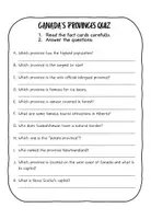 Vorschau - Arbeitsblätter - Kanada - Canada's Provinces - Leseverstehen, Quiz und Stop and Swap Cards - Seite 2