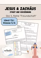 Vorschau - Stundenentwürfe - Jesus & Zachäus - Komplette Stunde + tabel. Verlauf, 5/6 - Deckblatt