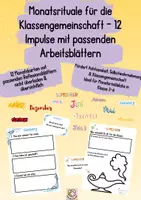 Vorschau - Arbeitsblätter - Monatsritual für die Klasse – 12 Impulse + Arbeitsblätter - Deckblatt