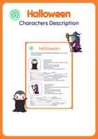 Vista previa - Juegos / Gamificación - Halloween Character Descriptions: Vampire and Witch - Portada