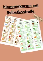 Vorschau - Bildkarten - Klammerkarten Silben zuordnen, DaZ und 1. Klasse - Deckblatt