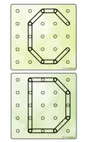 Vorschau - Stationenlernen - Geobrett Vorlagen A-Z (Großbuchstaben zum Nachspannen) - Seite 2
