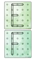Vorschau - Stationenlernen - Geobrett Vorlagen A-Z (Großbuchstaben zum Nachspannen) - Seite 3