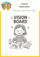 Vorschau - Lehrpläne/Lehrermaterial - Vision Board (Starke Methoden für Schulkinder) - Deckblatt