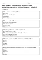 anteprima - Quiz - Quiz Descrivere la funzione delle palafitte come abitazioni - Pagina 1