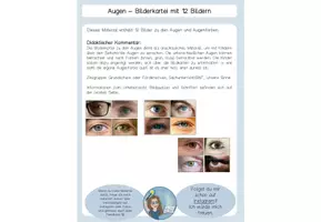 Vorschau - Bildkarten - 12 Fotos Augen Sinne Bilderkartei - Deckblatt