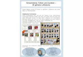 Vorschau - Fördermaterial/Inklusion - Sinnesmaterial Fühlen Tastsinn: 30 gefüllte Luftballons - Deckblatt
