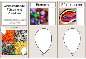 Vorschau - Fördermaterial/Inklusion - Sinnesmaterial Fühlen Tastsinn: 30 gefüllte Luftballons - Seite 1