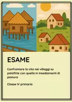 anteprima - Compiti in classe/Test - ESAME Confrontare vita su palafitte con quella in pianura - Pagina di copertina