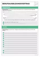 Vorschau - Stundenentwürfe - Berufsausbildungsvertrag WR 8/9 - Seite 1