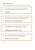 Vorschau - Arbeitsblätter - Satzglieder Kriminalfall (zweifach differenziert) - Seite 1