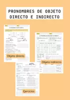Vorschau - Arbeitsblätter - Pronombres de objeto directo e indirecto - Deckblatt