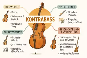 Vorschau - Arbeitsblätter - AB mit Fragen zum Thema "Kontrabass" + Lösungsblatt + Mindmap + Infografik - Seite 2