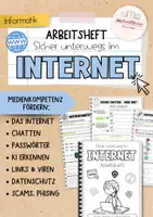 Vorschau - Unterrichtsreihen - Das Internet | Arbeitsheft zu Sicherheit, KI & Medienkompetenz | Informatik Klasse 6 – 8 - Deckblatt