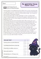 Vorschau - Arbeitsblätter - Die geschickte Katze - Magischer Lesetext - Seite 1